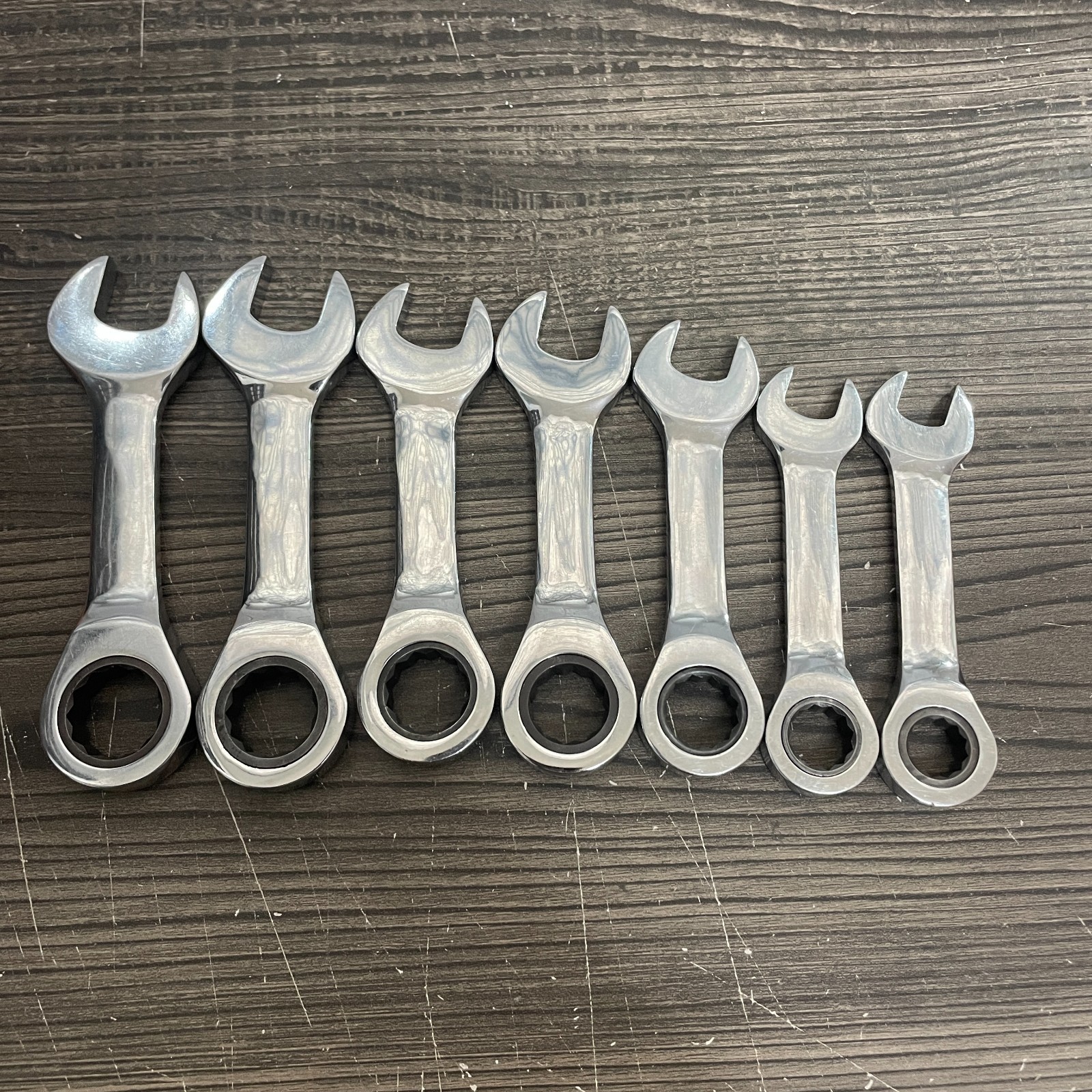 Teng Tools Metric Short Ratcheting Combination Wrench 7 Piece Set