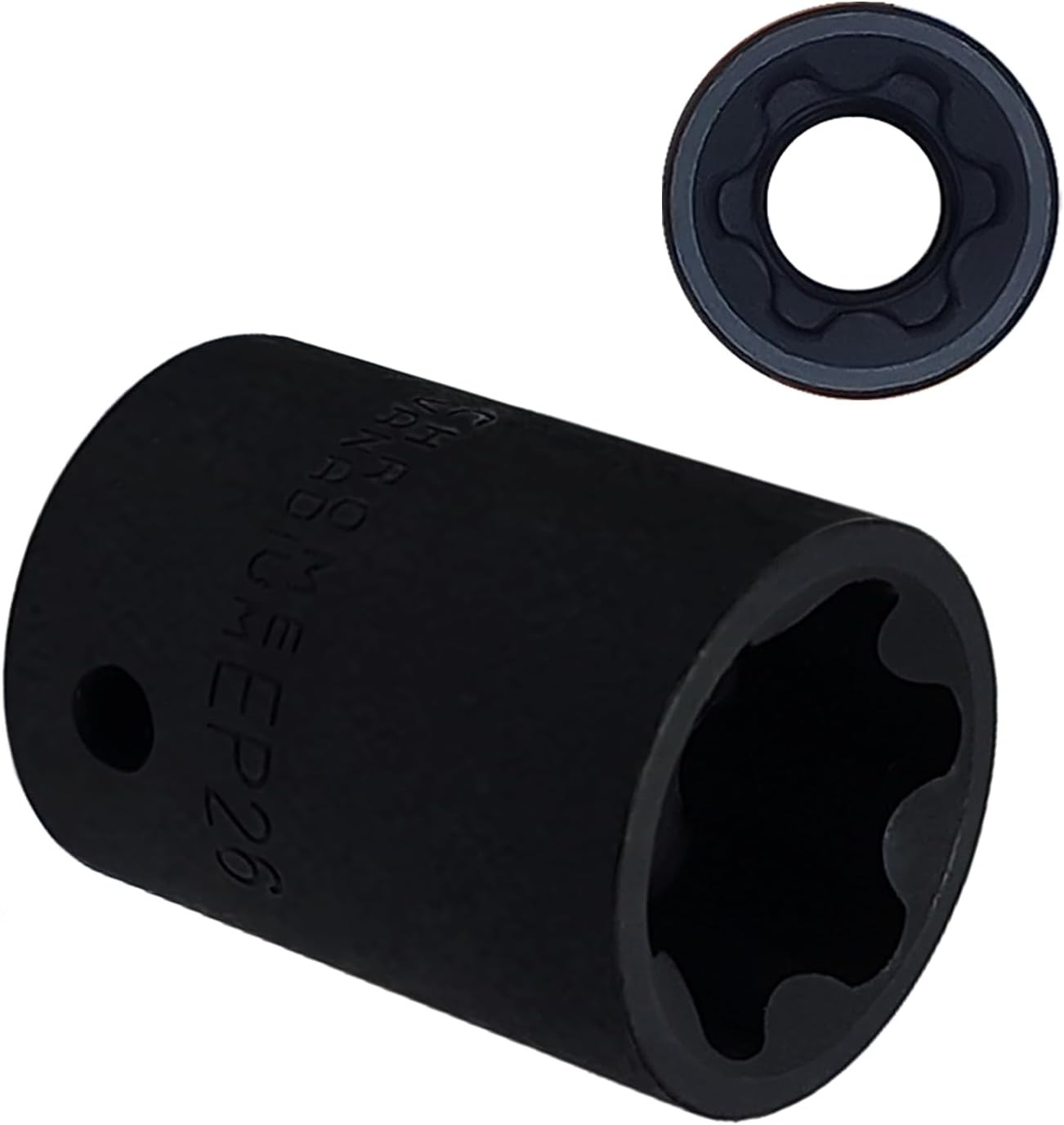 EP Socket EP26, 1/2” drive Female External E-Torx Plus Socket, High EP26