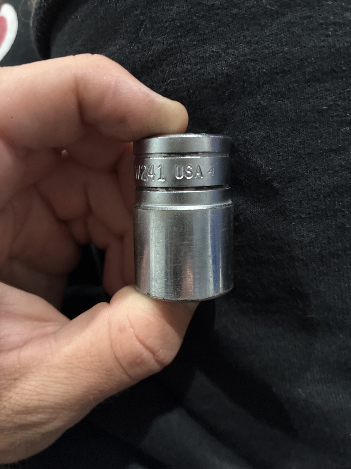 Snap On 1/2″ Drive 3/4″ 6PT Shallow Chrome Socket Worn TW-241 7A