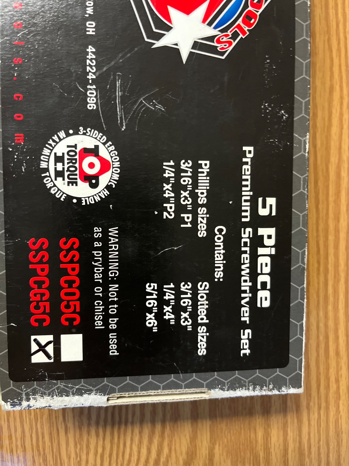 MATCO -SSPCG5C – 5 PIECE SCREWDRIVER SET – LOC#323
