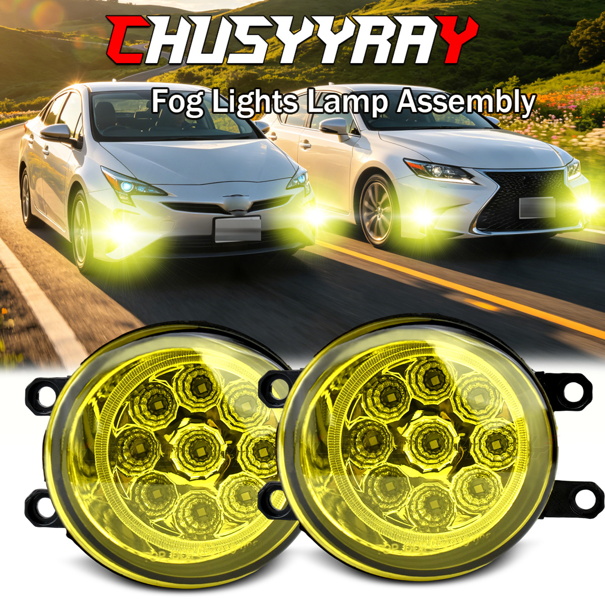 Pair LED Fog Light Driving Lamps FOR Lexus IS250 IS350 2010-2012 IS F 2008-2014