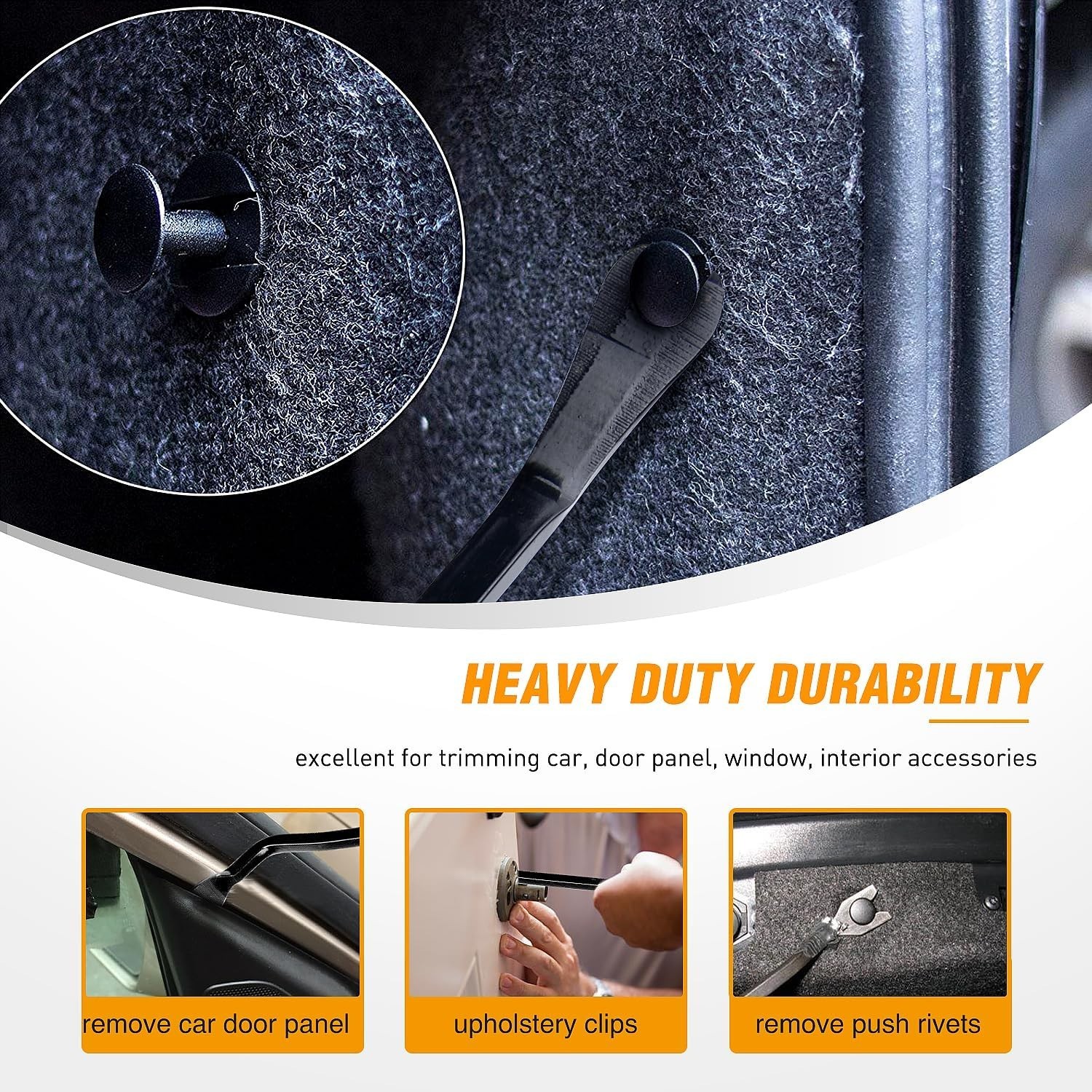 Versatile No Scratch Auto Trim Removal Tools – 3Pc Set with Storage Bag