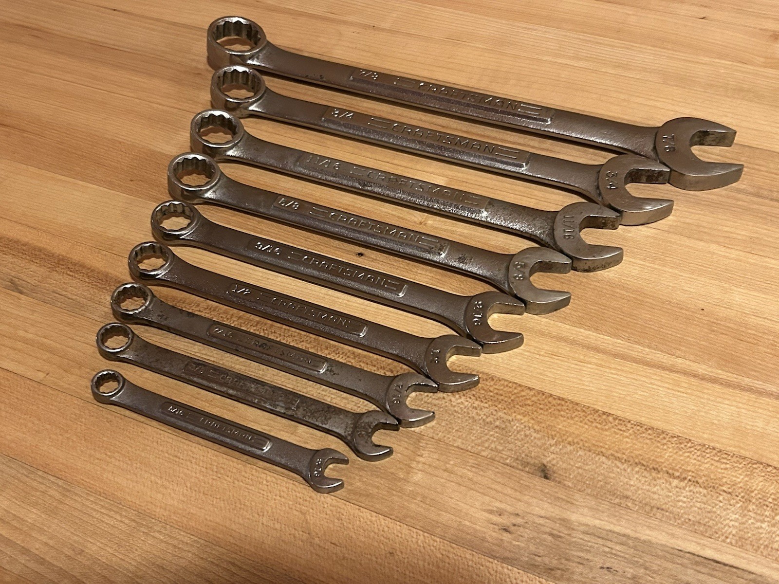Craftsman USA | 9pc SAE 12 Point Combination VA Wrench Set (5/16” – 7/8”)