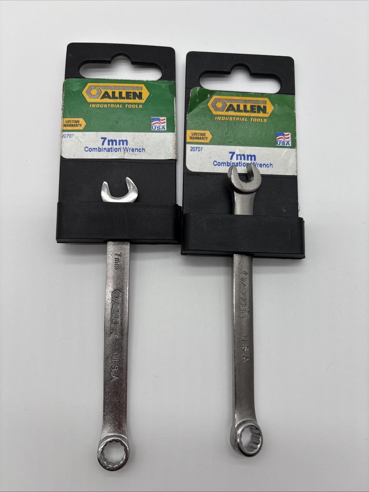 2 New Allen Industrial Tools 20707 7mm Combination Wrench Made in USA New
