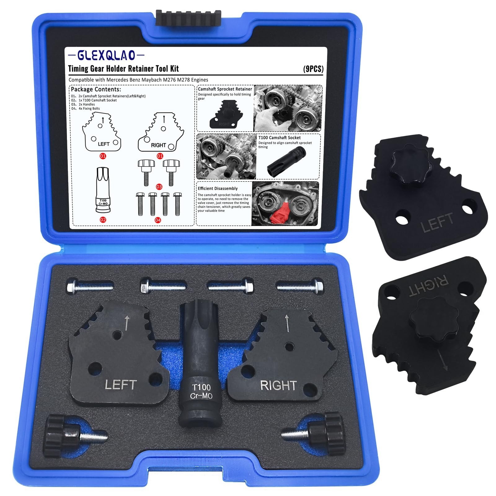 Timing Gear Retainer Tool Set for M276 M278 Engines, Camshaft Sprocket Kit