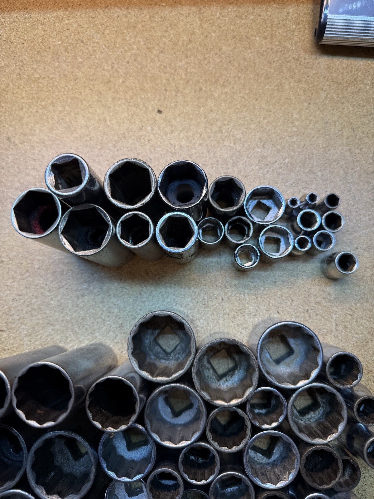 Lot Of 90 + Craftsman Sockets Assorted Sizes SAE METRIC 1/2 3/8 1/4 Drives Read