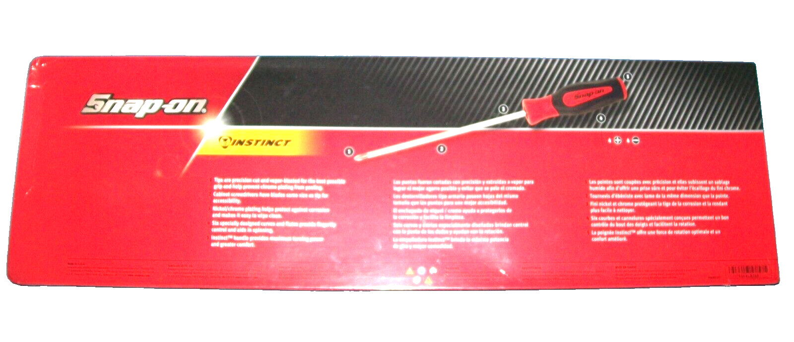 New* Snap-on™ Instinct Red Soft Handled 8pc Cabinet Screwdriver SET SGDXL80BR
