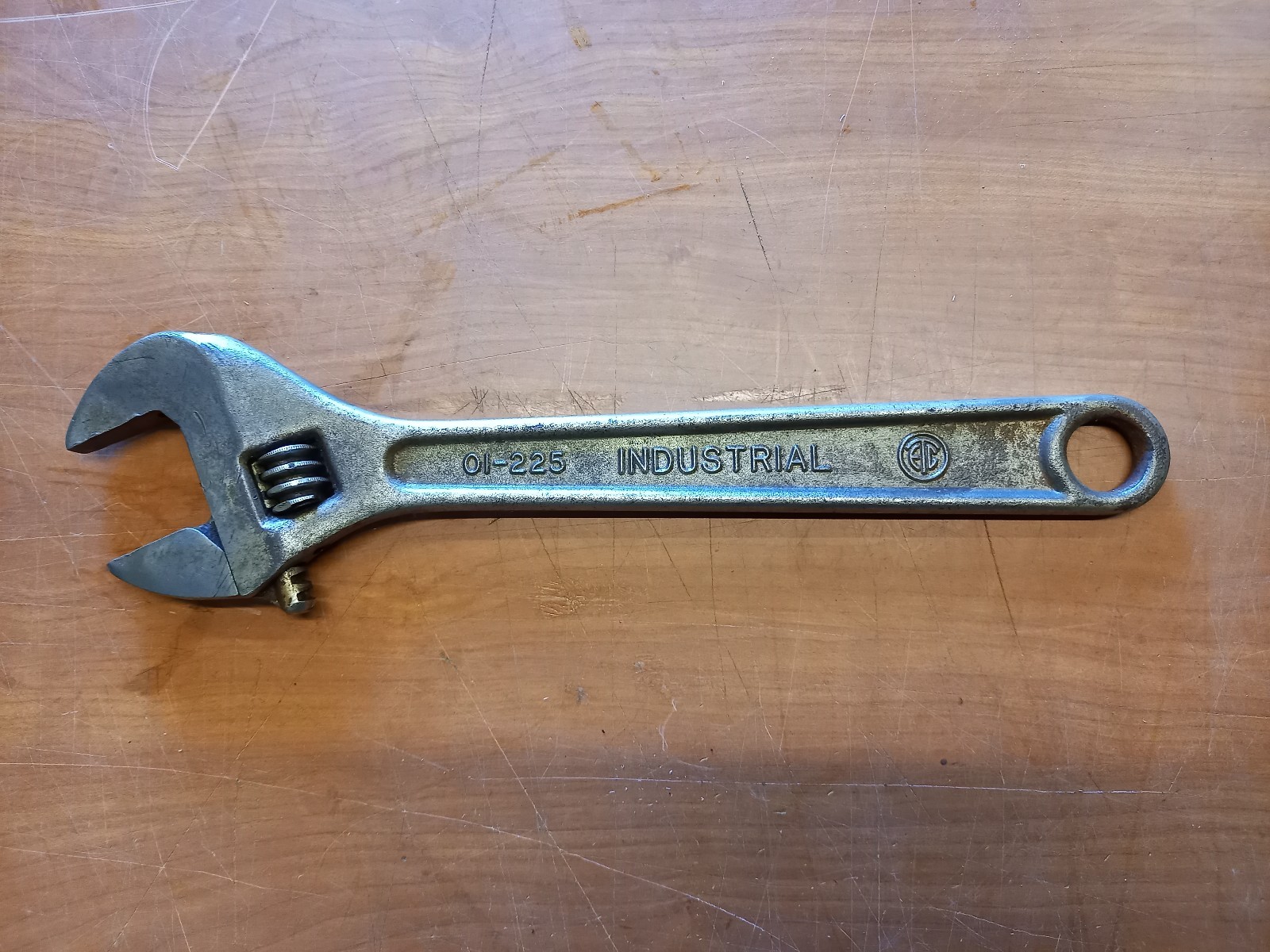 Vintage ETC Industrial 01-225 Adjustable Spanner 12″ Good Cond