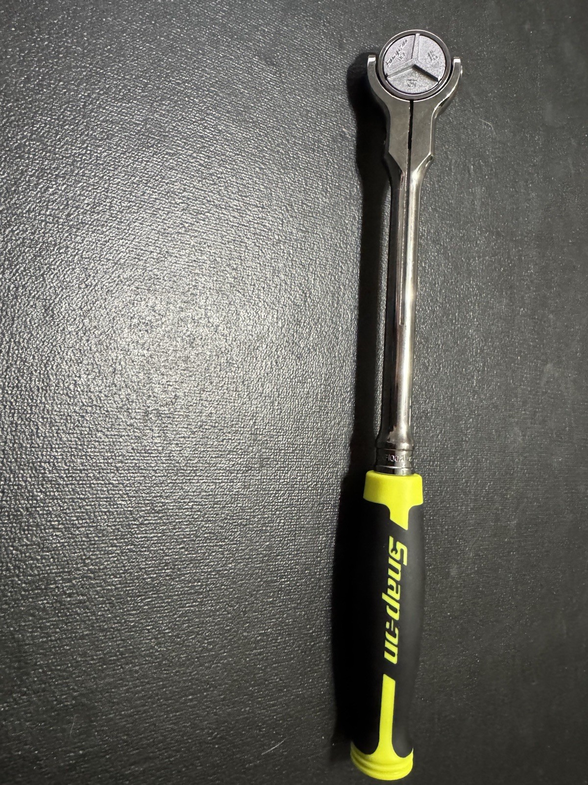 NEW 3/8″ Drive 100-Tooth Soft Grip Swivel Head Ratchet HIGH VIZ