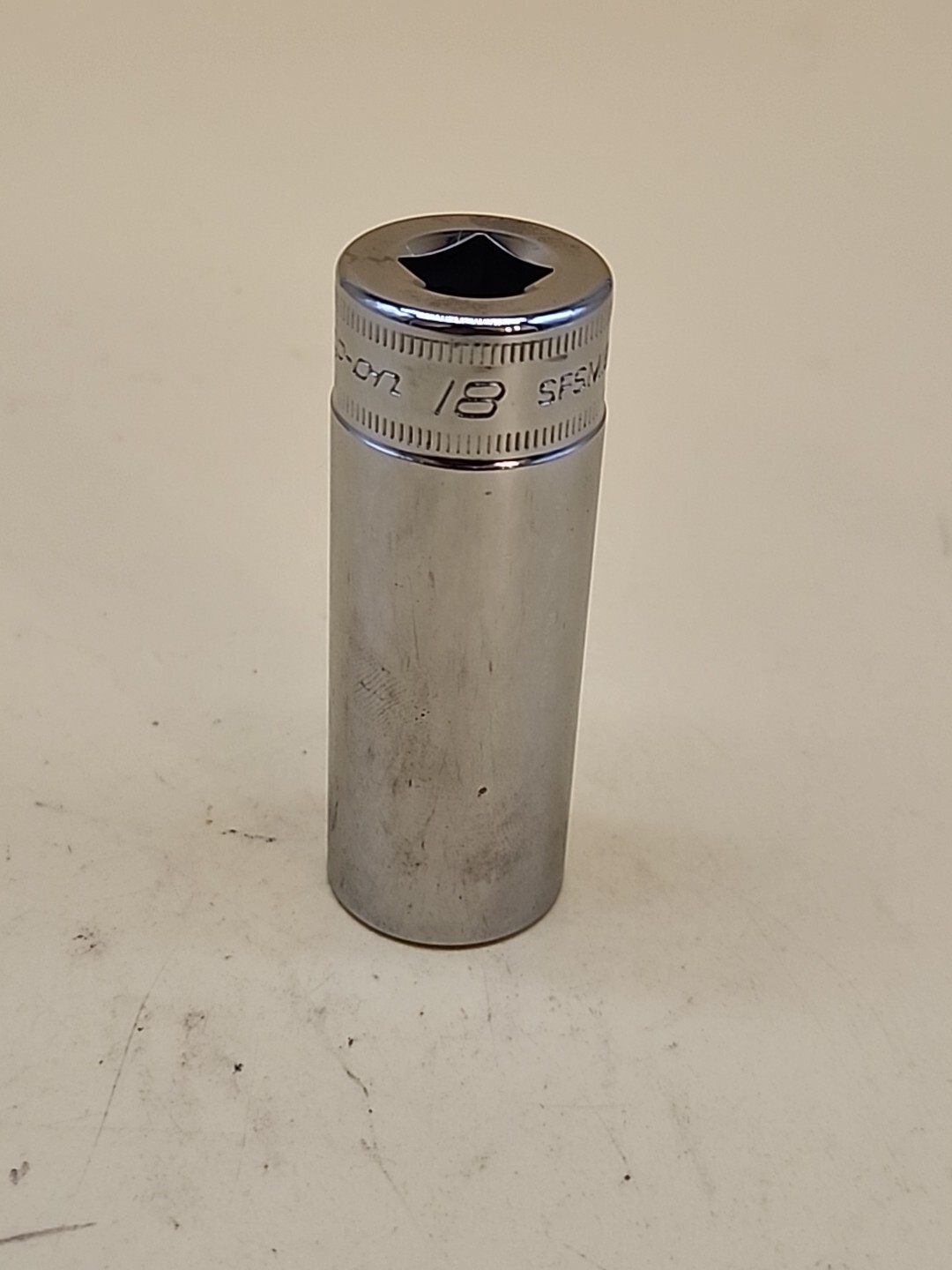 Snap-On Tools SFSM18 Metric 18mm Deep Cr Socket 3/8″Dr 6pt 2.75″L USA