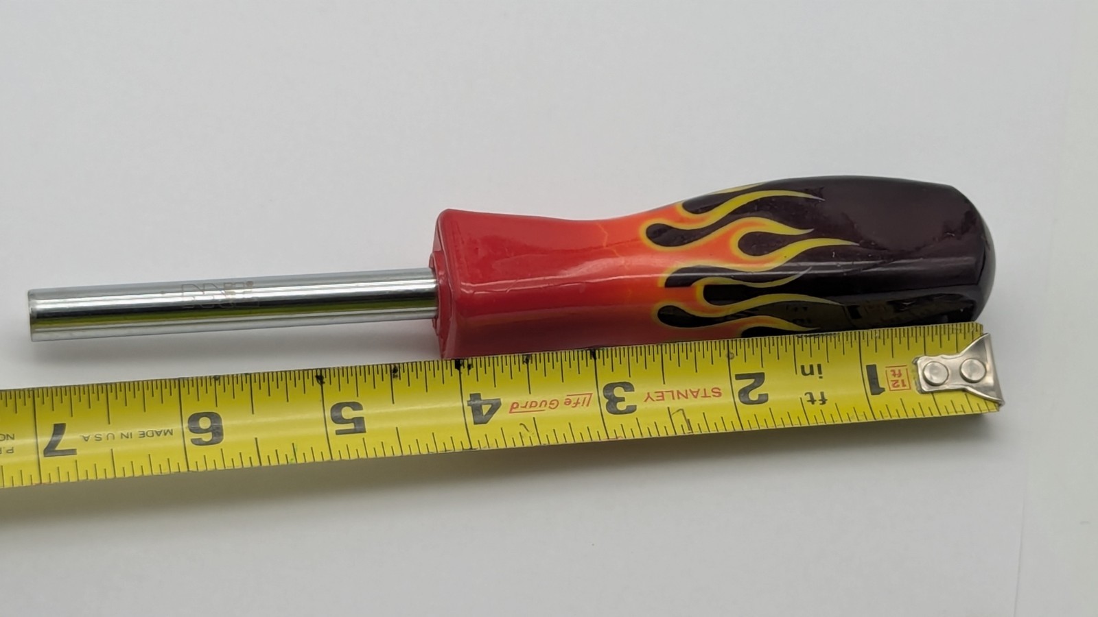 VTG MIT Tools 1/4″ DRIVER Screwdriver BLACK Orange FLAME FIRE handle