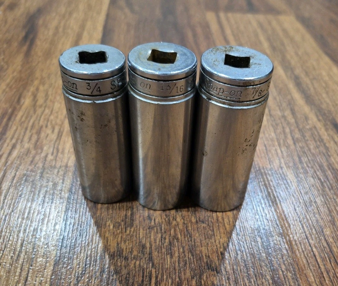 Snap On Deep Well Sockets 3/8 Drive SFS 241 3/4 SFS 261 13/16 SFS281 7/8