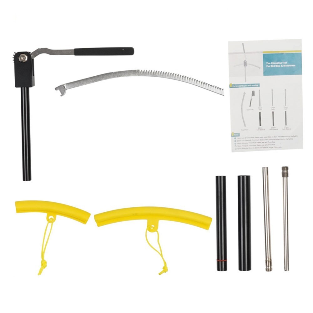 Tire Changing Tool Kit for Motocross Dirt Bikes with Multiple Axle Sizes