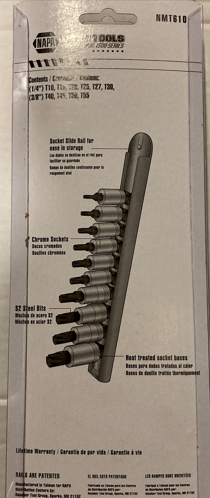 NAPA Hand Tools 10 Pc Internal Torx Bit Socket Set NMT610 LIFETIME WARRANTY NAPA