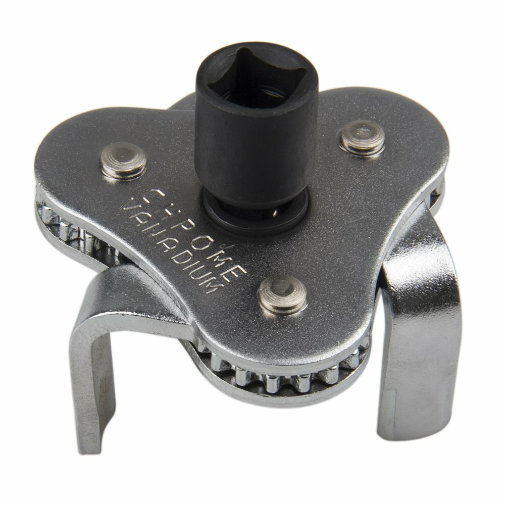 UNIVERSAL TWO WAY OIL FILTER WRENCH REMOVAL TOOL ADJUSTABLE HEAVY DUTY 3 JAW US