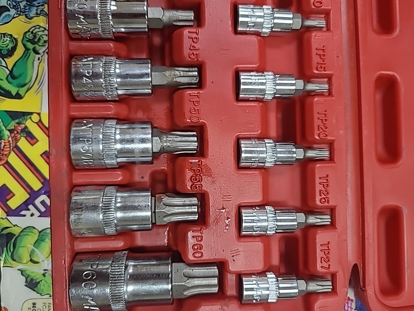 MAC Tools ST12B 12pc Chrome TP8-TP60 Torx 3/8 Socket Driver Bit Set