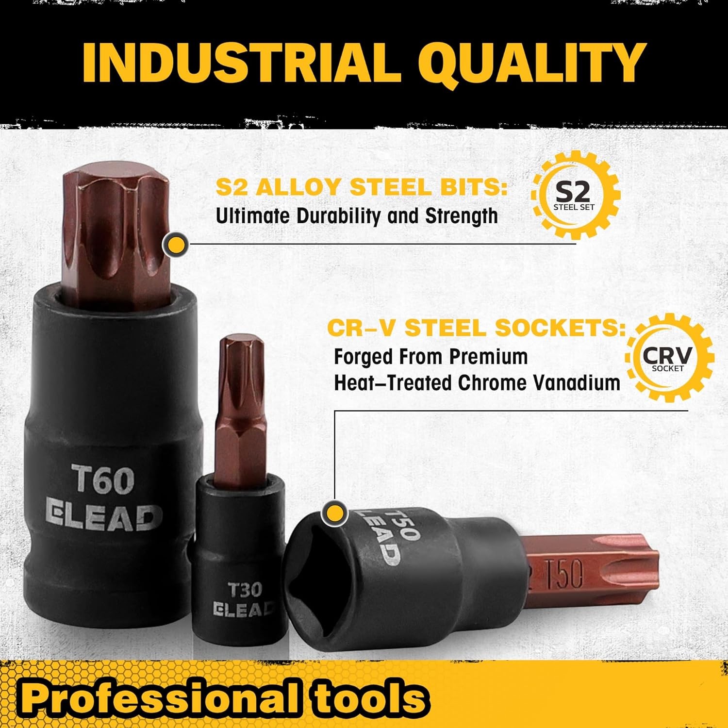 31-Piece Torx Bit Socket Set: Premium CR-V & S2 Alloy Steel, Star One Size