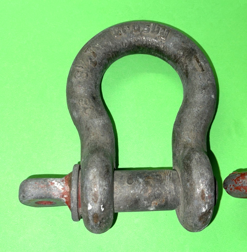 CROSBY & UNKNOWN TOOLS 3 ANCHOR SHACKLES SWL 6-1/2, 8-1/2, 12 TON