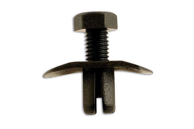 CONNECT 31608 Screw Rivet Retainer Nylon Black 50 Pieces Fits Isuzu Nissan