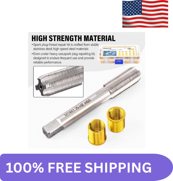 12Mm X 1.25 Helicoil Kit, m12x1.25 Spark Plug Thread Repair kit 12 Insert m…