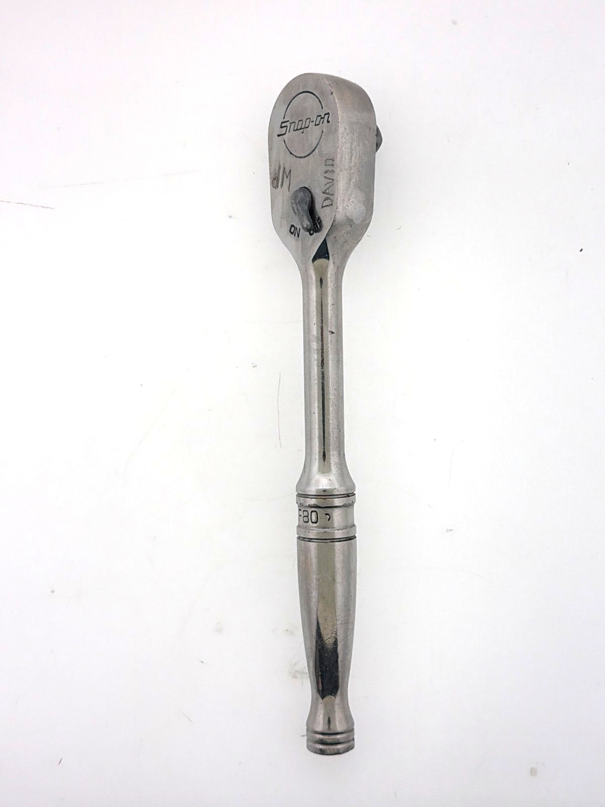 Snap On Tools 7.5″ Long Ratchet 3/8″ Drive Chrome Handle F80 Made in USA
