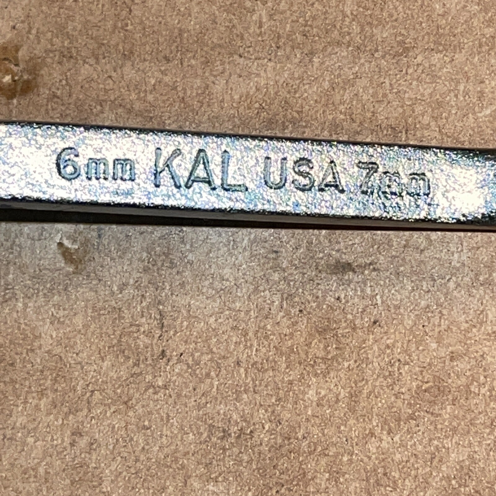 NOS KAL USA 6 MM X 7 MM Metric Offset 12 Point Box End Wrench Vintage kal