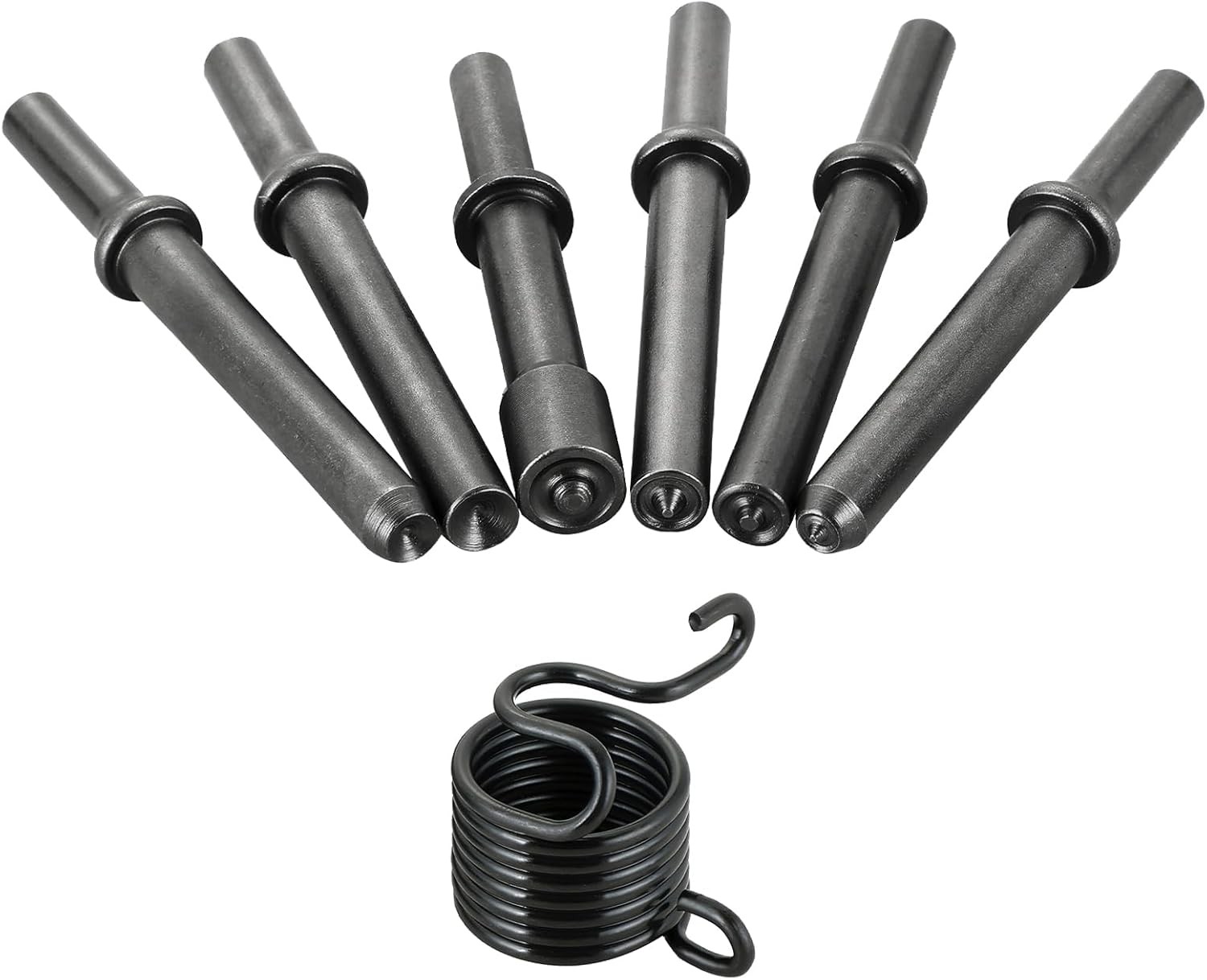 7 Pcs Great Heavy Duty Smoothing Pneumatic Air Rivet Hammer Tools Kit Black