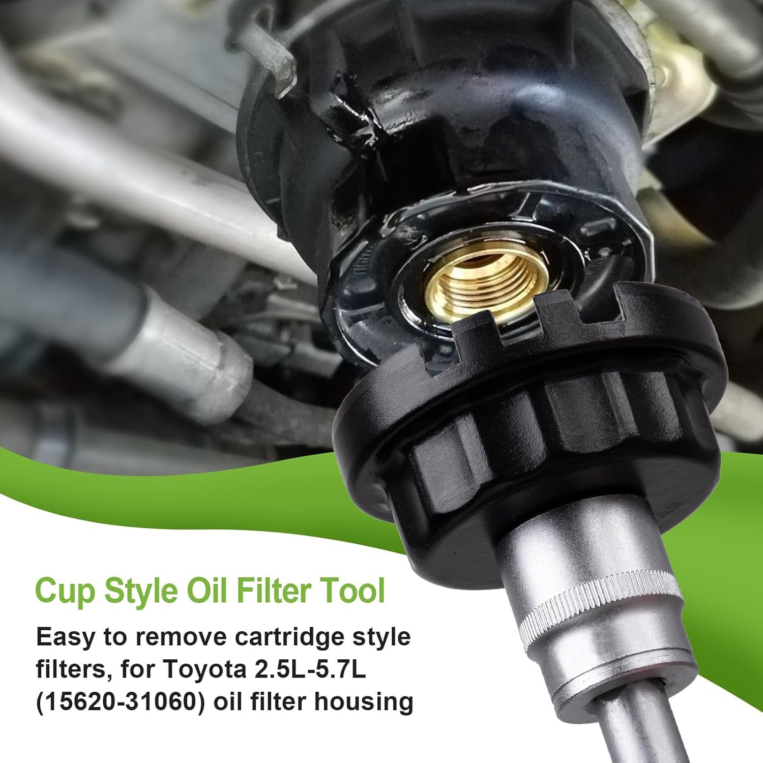 Llave Filtro Aceite 64mm 14 Estrías para Toyota Lexus Camry RAV4 NEW