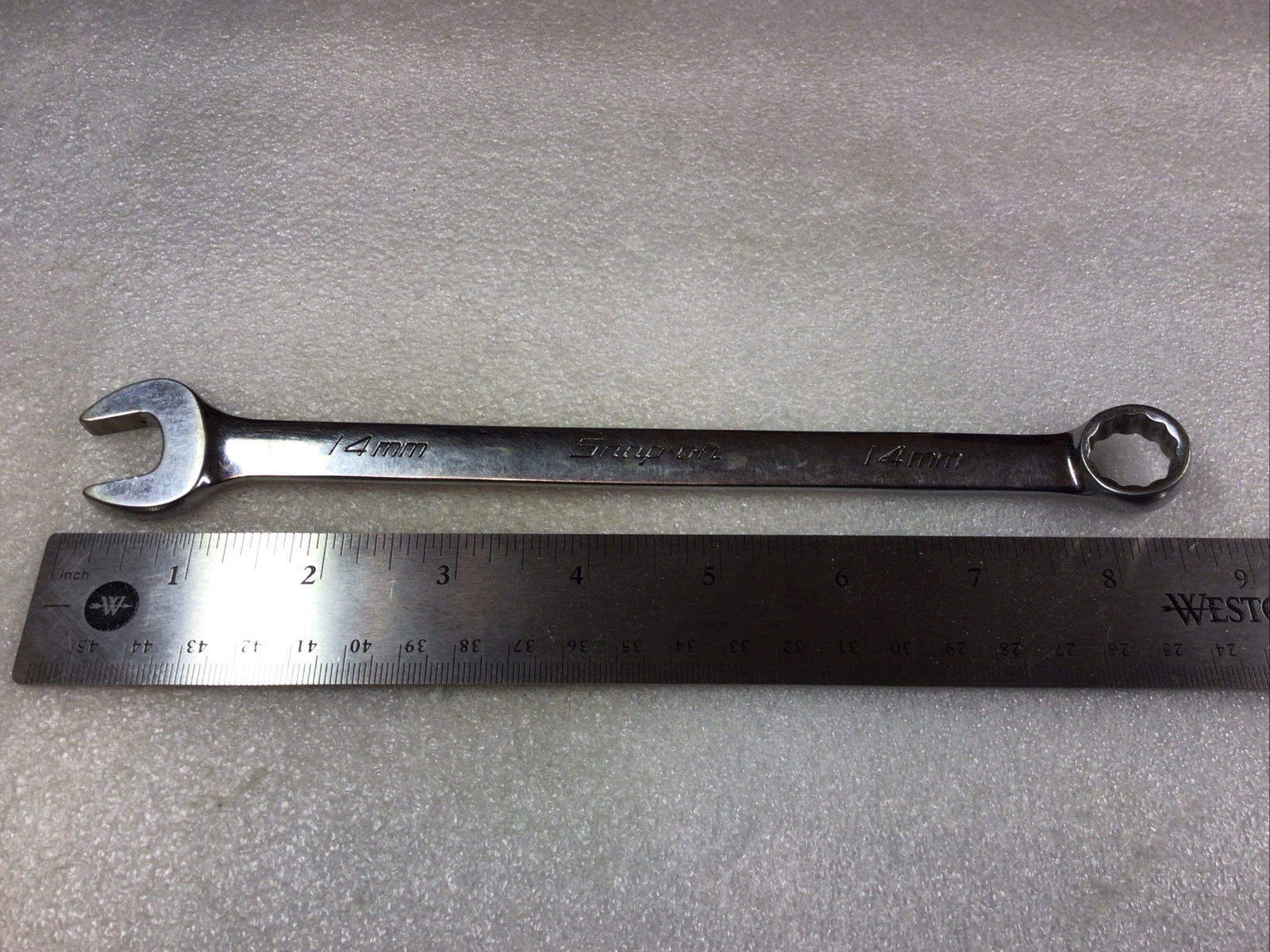 Snap On#OEXM140B – 14mm, Metric, Chrome, 12 Pt., Combination Wrench-USA-NICE-