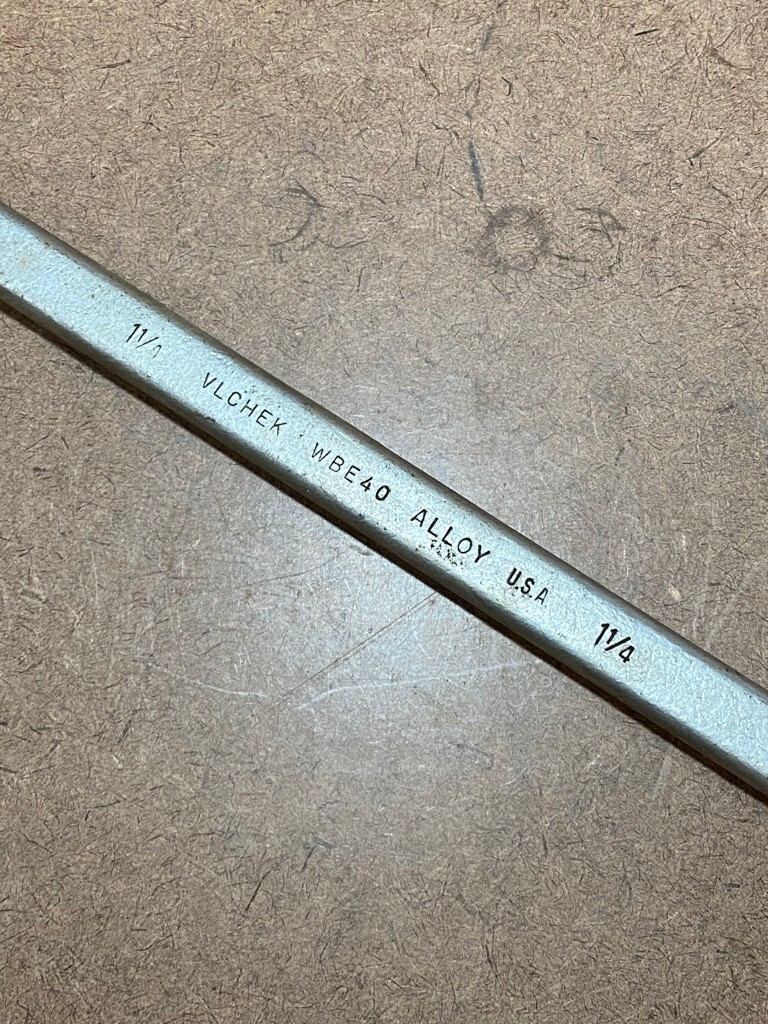 VLCHEK WBE40 Combination Wrench Size 1 1/4” x 1 1/4″ Made In USA. Vintage