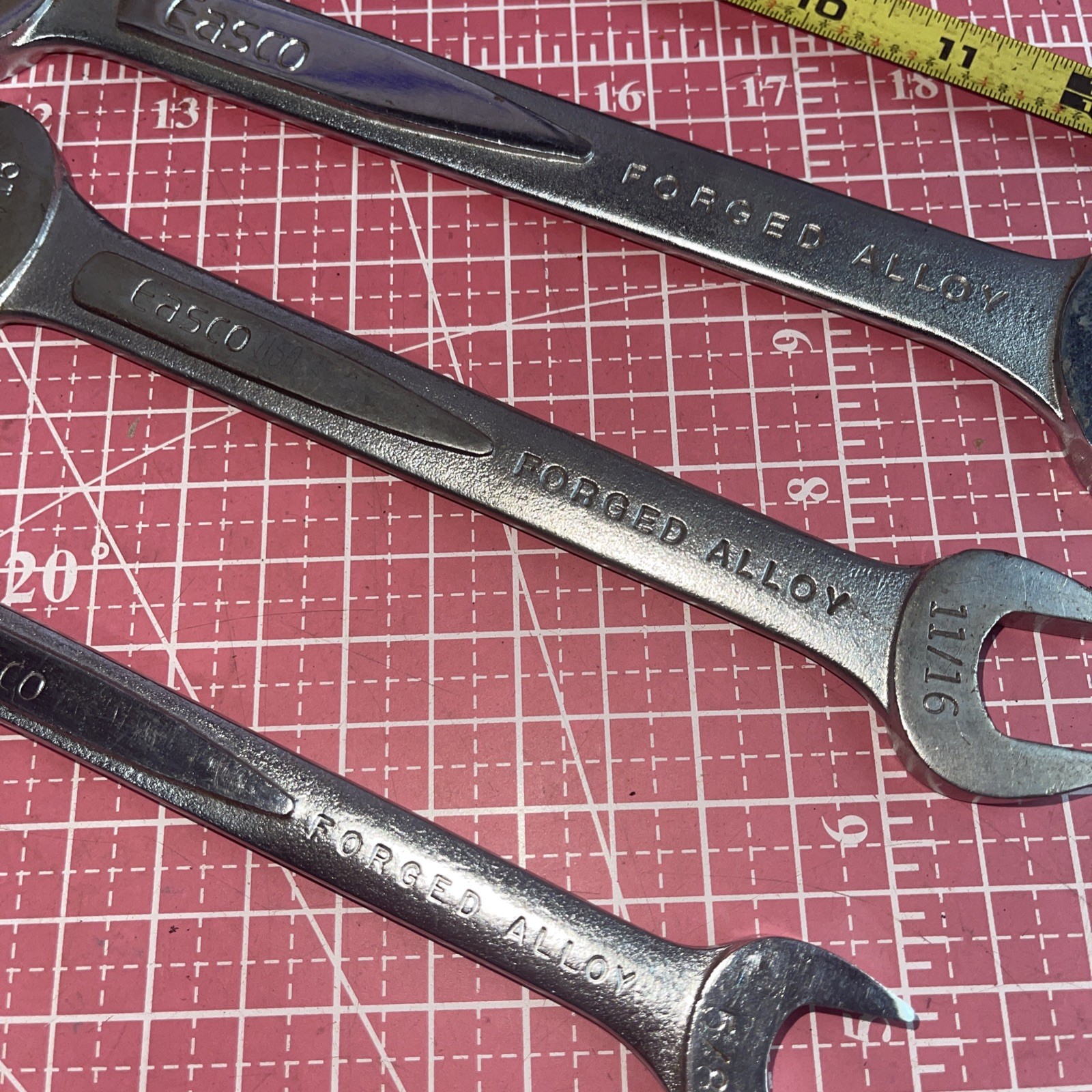 Easco USA 3 Piece SAE Open End Wrench Set 5/8 In – 1 In Vintage 5/8” – 1” 61132