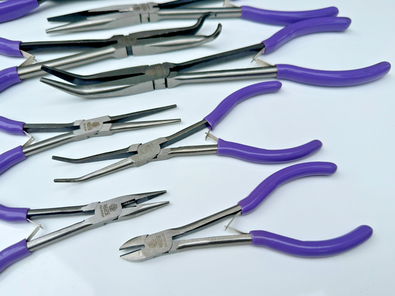 Matco Tools 8pc SPLR8P PURPLE Long Reach & Mini Pliers Set w/ Duffle Bag (NOS)