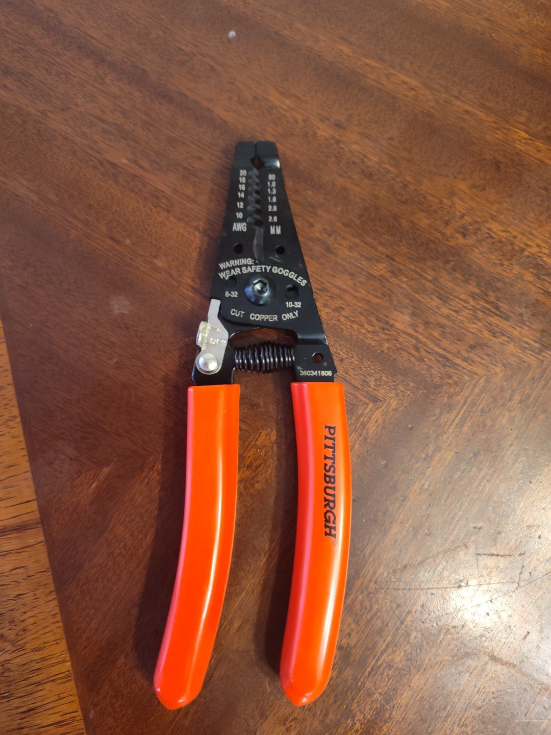 Pittsburg Tools 6″ Self-Opening Wire Strippers / Cutters 10-20 AWG USA Made