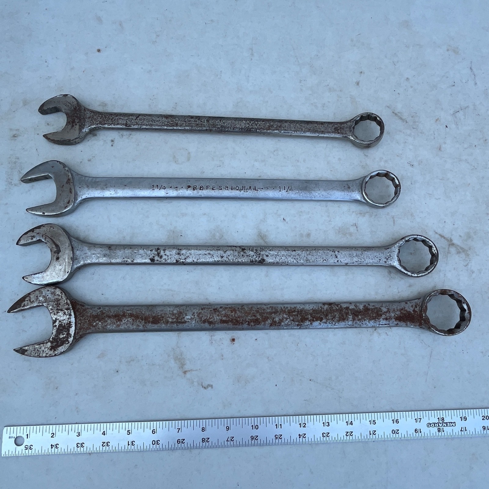PROTO TOOLS 4 PC 12 pt COMBINATION WRENCH SET 1-1/8” TO 1-7/16” 1236-1246