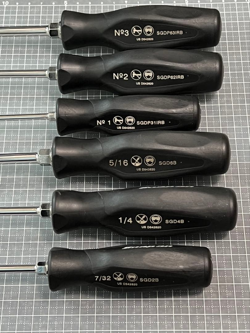 Rare Snap-on Limited Edition Black & Black Screwdriver Set of 6