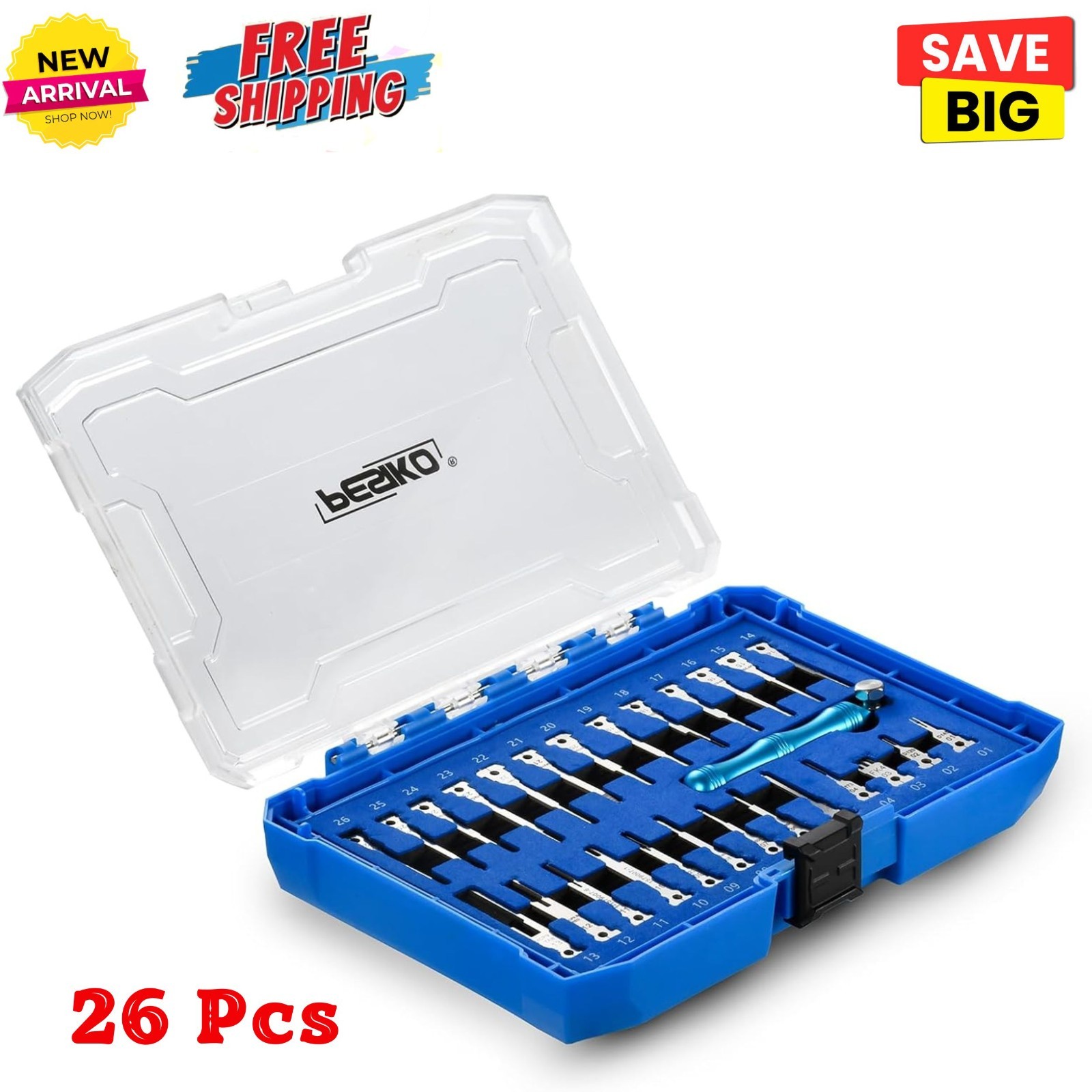 26Pcs Terminal Removal Tool Kit for Deutsch, Molex, AMP, Delphi, JST Connectors