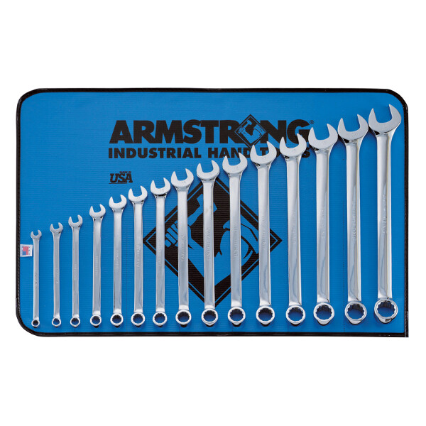 Armstrong 15-Piece 12-Point Metric Long Combination Wrench Set Full Polish 🇺🇸