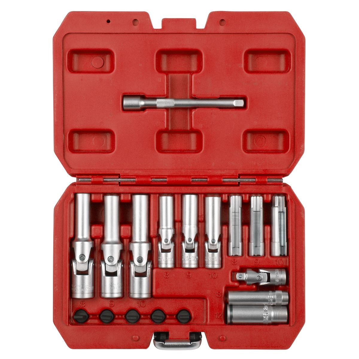 Sealey Glow Plug Socket Set 18pc 1/4″Sq & 3/8″Sq Drive