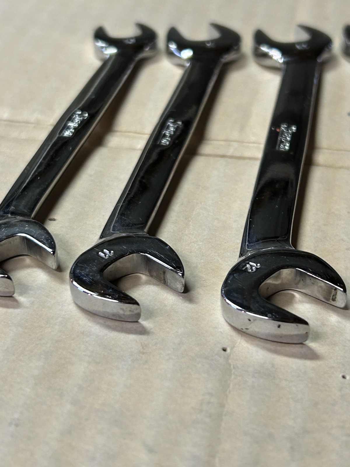 Snap-on Tools 7pc Metric 10mm-17mm 4-Way Angle Head Open End Wrench Set
