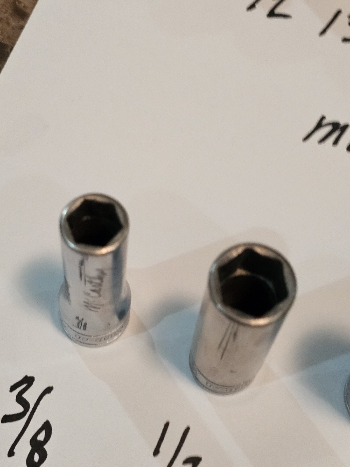 16 Snap On SFSM 3/8 Drive Deep Well Metric SAE Sockets 8 10 12-19 ** 3/8″ – 3/4″