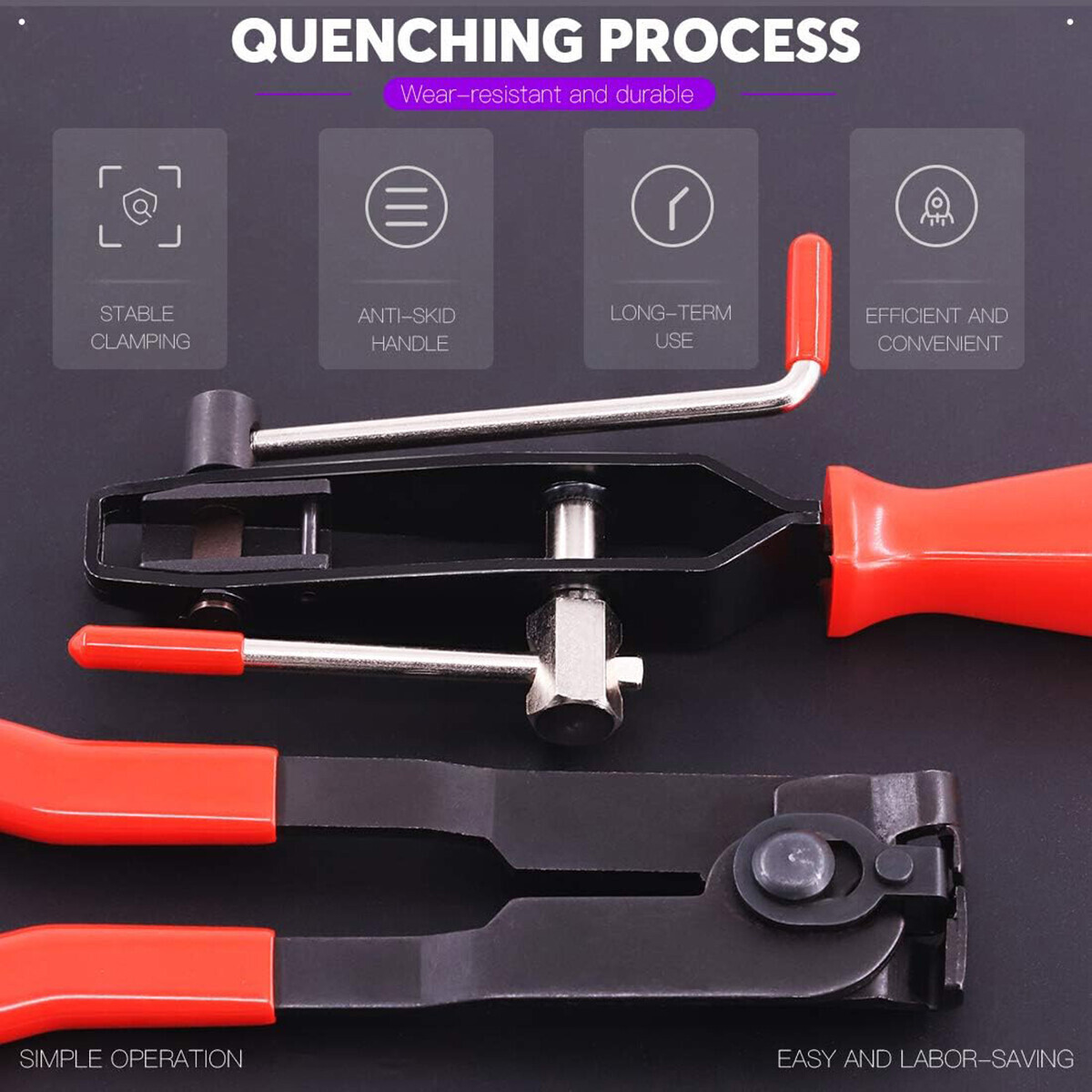 14Pcs CV Joint Boot Clamp Pliers with CV Boot Clamps Kit Ear Type Banding Tool