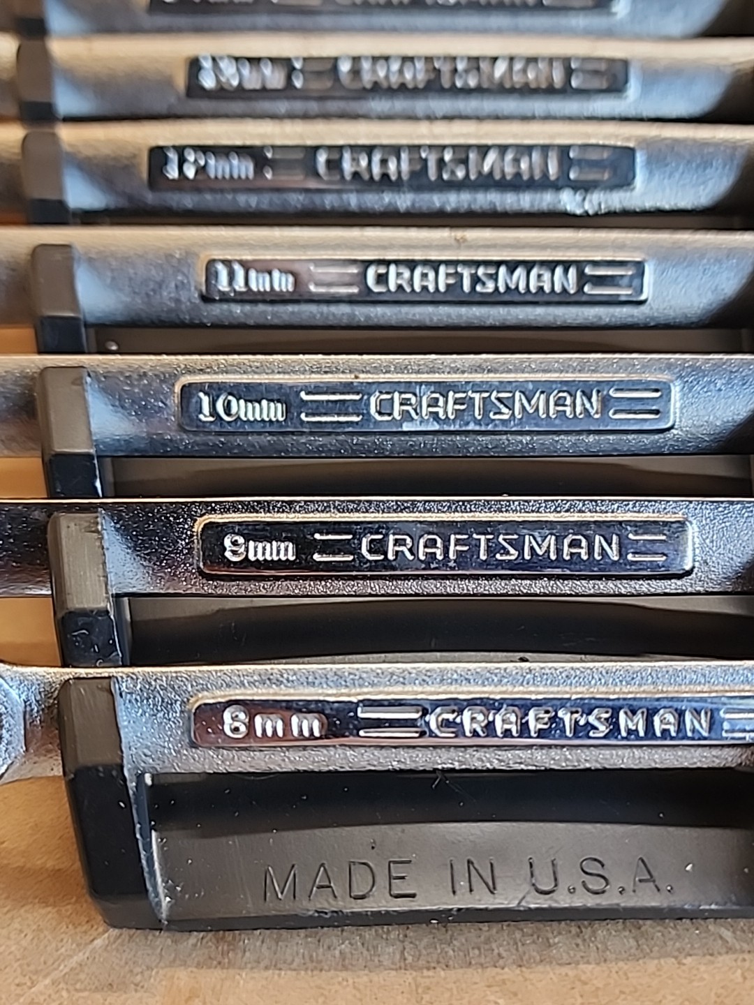 Craftsman Metric Combination Wrench Set 12pt VA Series 10pc 8 – 17mm USA NO RACK