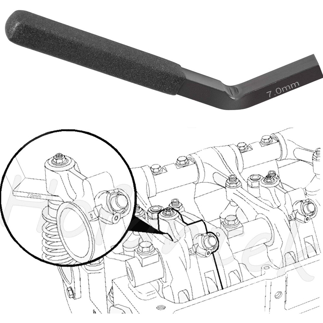 Brake Adjustment Tool 7MM 3163530 Jake Brake Feeler Gauge for Cummins ISX Engine