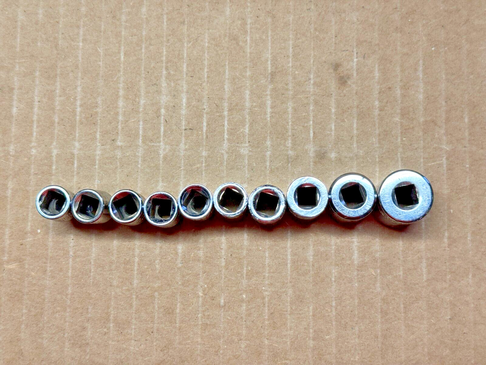 Set of 10 Craftsman USA 1/4″ Drive Sockets 6pt. 5/32″ to 1/2″ Various Series