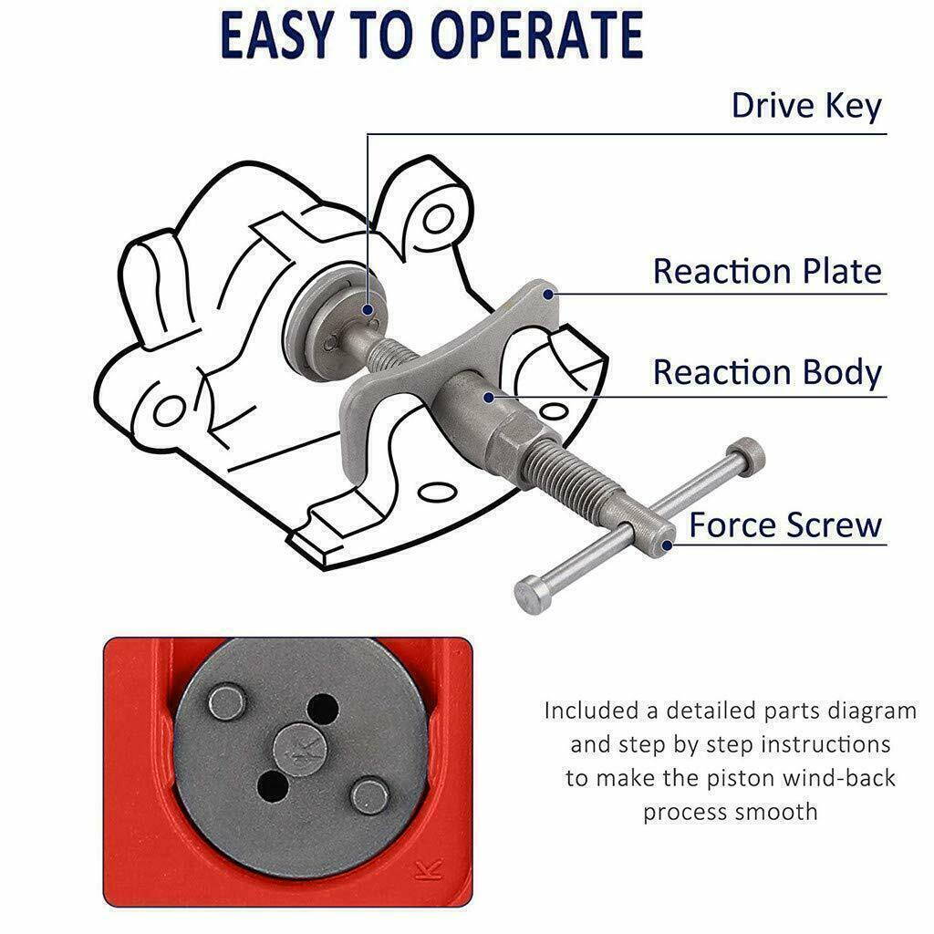 22 Pieces Heavy Duty Disc Brake Caliper Tool Set & Wind Back Kit For Brake Pad