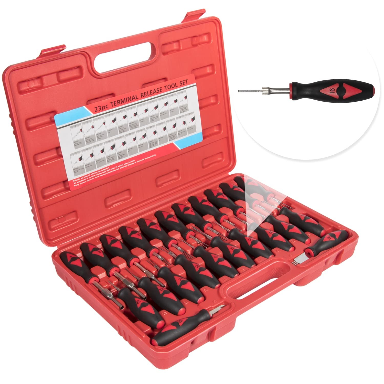 Universal Terminal Release Tools Set Electrical Connector Removal Kit 23-Piece