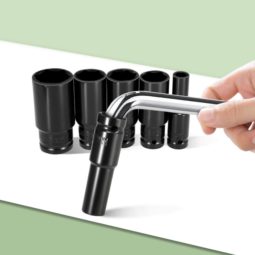 20PCS 1/2Inch Impact Sockets Set Drive Metric 8mm-32mm Deep 6-Point Set w/case