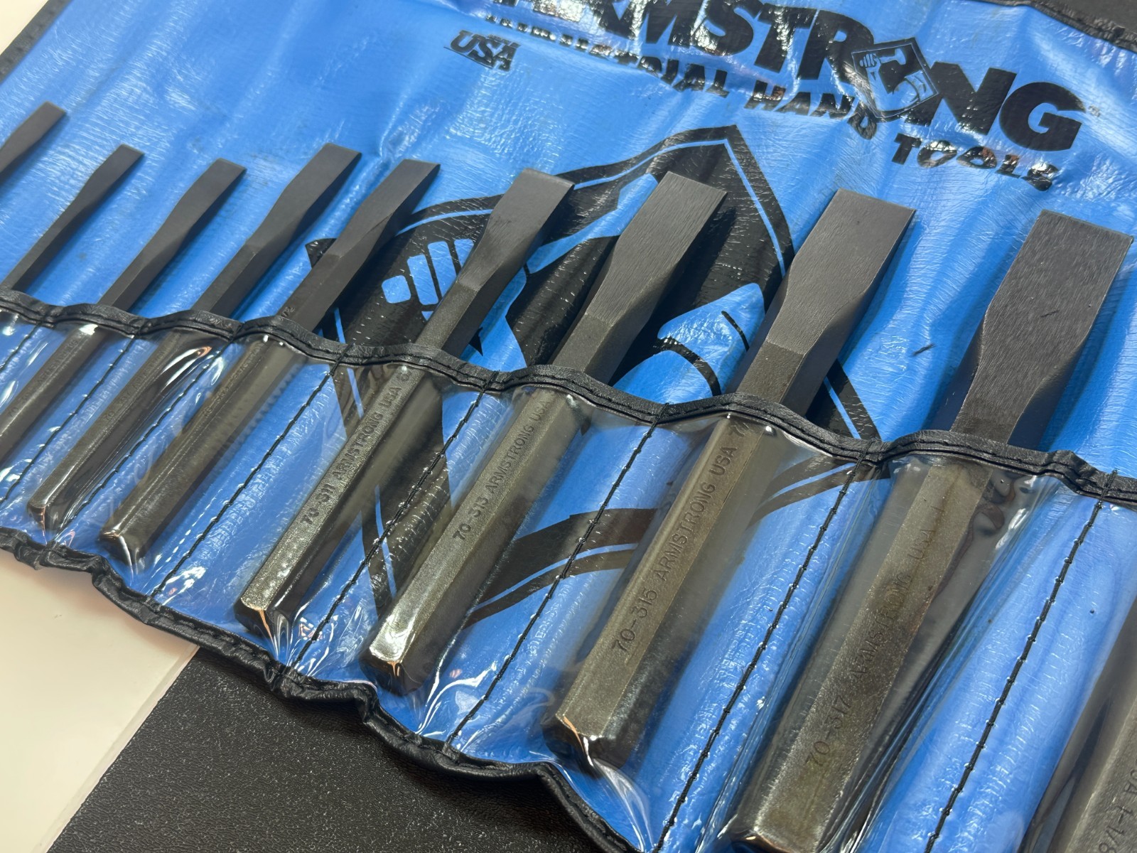 NEW Armstrong Tools USA 70-563 10pc Cold Chisel Set in Kit Bag (Discontinued)