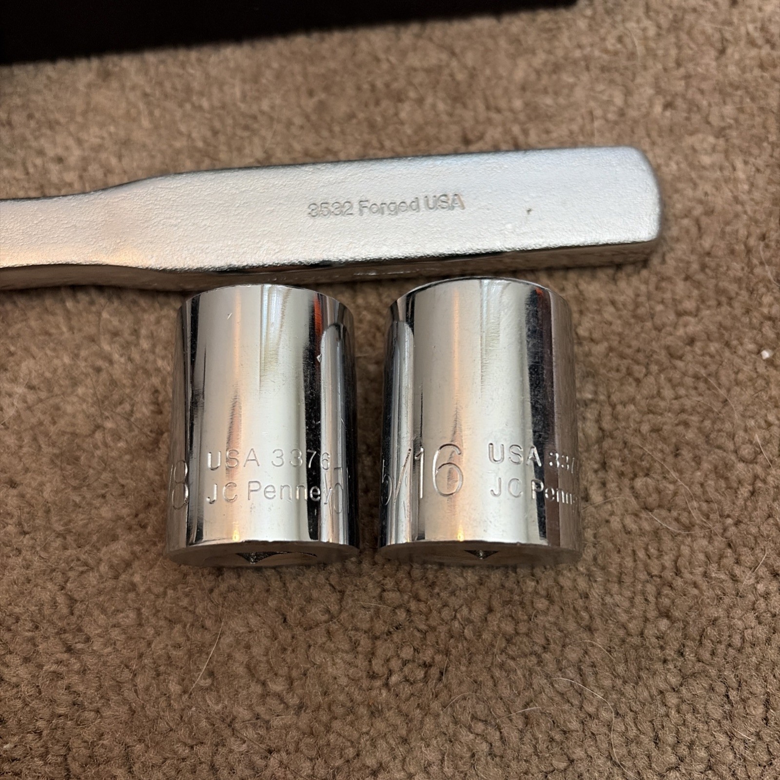 JCPenney 1/2″ Drive Socket Set with Ratchet Made in USA