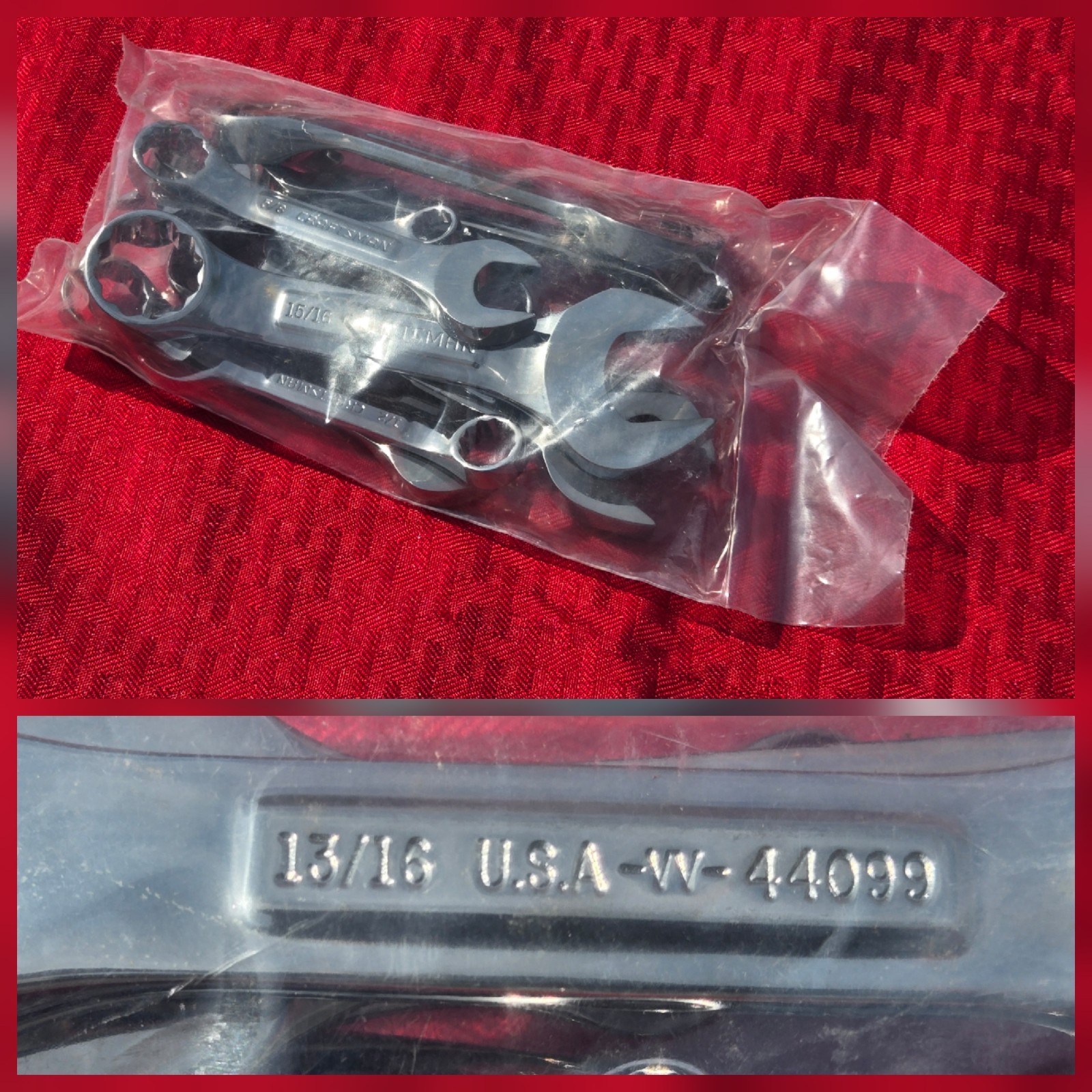 Vntg NOS Craftsman Professional 10pc SAE Stubby Combination Wrench Set VV USA